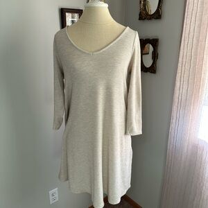 Blu Pepper Cream Knit Dress with Back Bow Detail